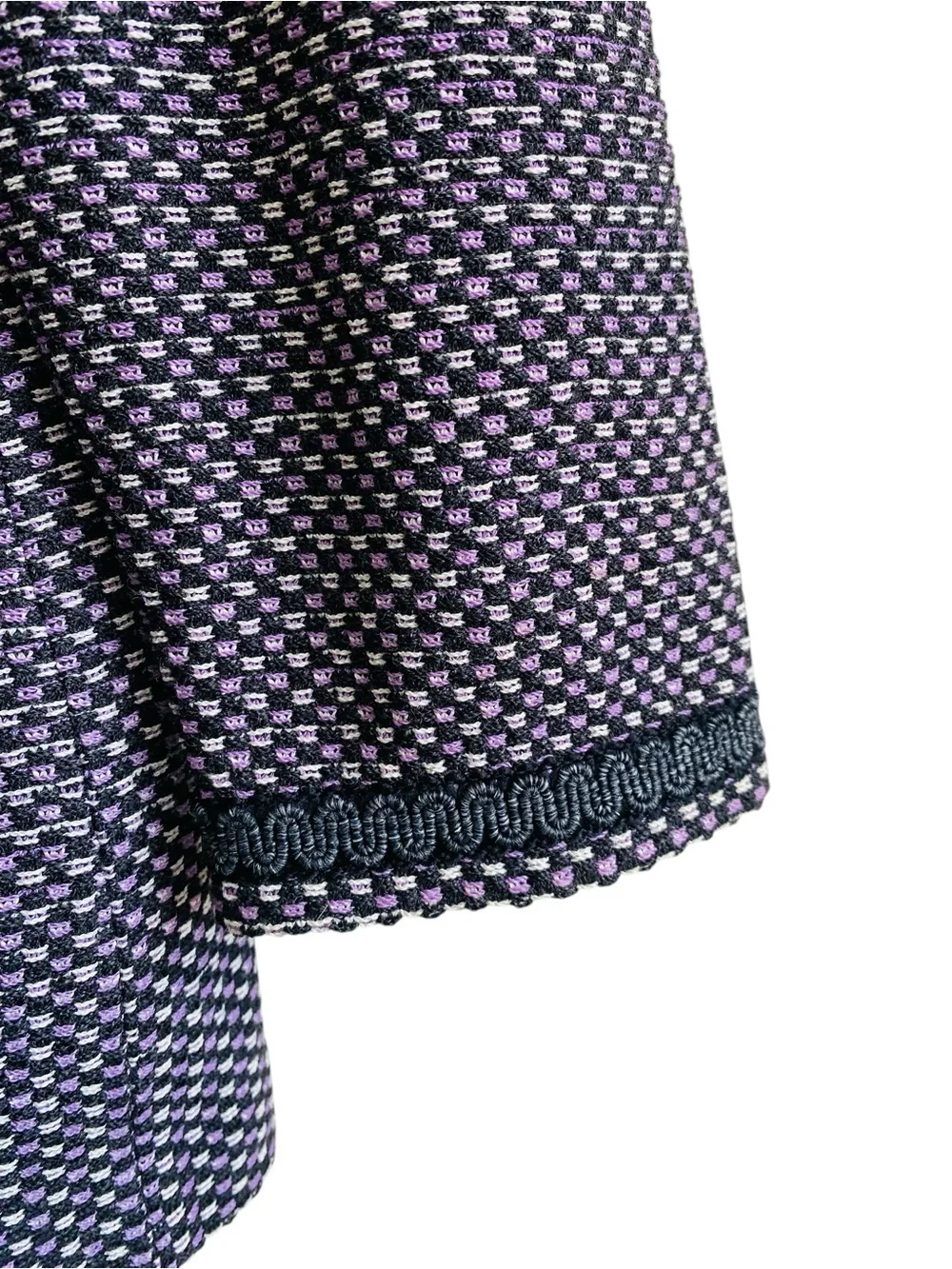 St John Collection Wool Tweed Pattern Skirt Suit Size 14/16